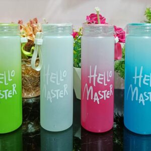 Hello Master Glass Water Bottle