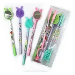 Mix Cartoon Design Mirror & Comb Pen
