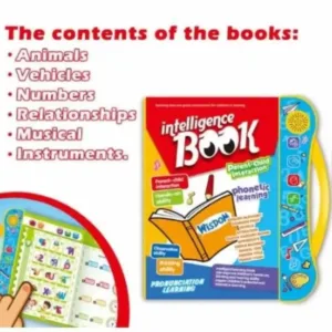 Interactive Children Book -Musical English Educational Toy Phonetic Learning Book for 3 + Year Kids, Boys, Toddlers (Multi-color)