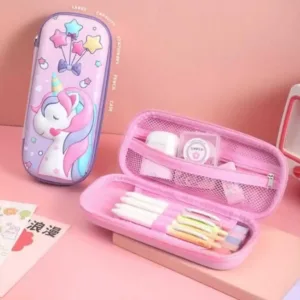 Pencil Pouch with inside zipper and separator | Pencil Box for Girls & Boys Pencil Pouch Art EVA Pencil Box (Multicolor)