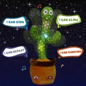 Dancing Cactus Toy for Kids Talking Singing Children Baby Plush Electronic Toys Voice Recording Repeats What You Say