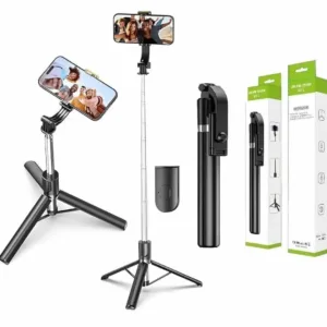 R1-L Selfie Stick Tripod 67 Inch Long with Bluetooth Remote & Stable Base – 3-in-1 Multifunctional Design for Selfies, Vlogging, Photo Shoots