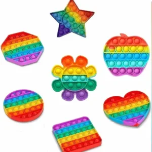 Poppet. Rainbow Pop IT Fidget Toys. Poppet Push Bubble Fidget Toy for Kids Adults