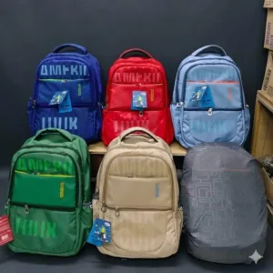 School Bag. Branded Bagpack with Rain Cover. (Multicolor)